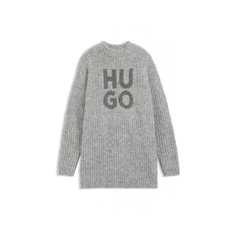 HUGO BOSS Dames, Truien, Grijs, Maat: M Wol