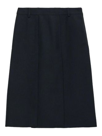Prada Midi-rok met split - Blauw