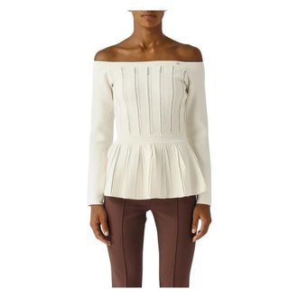 Elisabetta Franchi Mujer, Camisetas, Beige, Talla: S