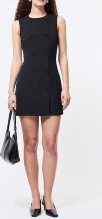 French Connection Harry Suiting Double Breasted Minidress in Black at Nordstrom Rack, Size 14