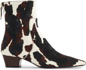 Madewell The Lexie Genuine Calf Hair Bootie in Dark Carob Multi at Nordstrom Rack, Size 5.5