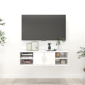 vidaXL Vidaxl - Estanter&iacute;a De Pared Madera Contrachapada Blanco 102x30x29 Cm