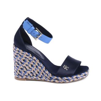 Tommy Hilfiger Wedges, female, Blue, Size: 11 US Blue Wedge Sandals Platform