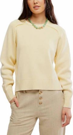 Free People Spring Street Pullover Sweater In Banana Cream