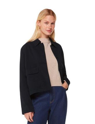 Whistles Marie Casual Jacket in Washed Black at Nordstrom, Size 14