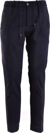 Roberto Ricci Design Tailored Blue Trousers With Drawstring Waist
