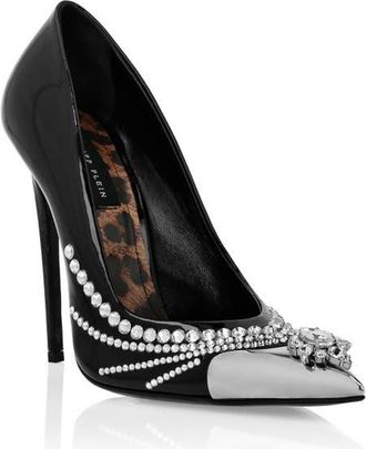 Philipp Plein Patent Leather Decollete Hi-Heels Pump Women in Black at Nordstrom, Size 39