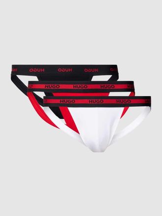 HUGO BOSS Jockstrap mit elastischem Logo-Bund im 3er-Pack in Rot, Größe XXL