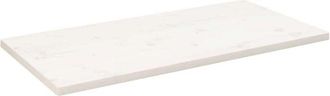 vidaXL Piano Tavolo Bianco 110x60x2,5 Legno Massello Pino Rettangolare - Vidaxl