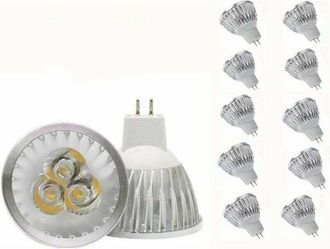 OEM Bombilla Led Mr16, 3w Blanco C&aacute;lido Gu5.3, Bombilla Led Puntual De 12v 3w, Adecuada Para Iluminaci&oacute;n Empotrada En Riel, Equivalente A Hal&oacute;gena De 20w,