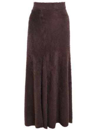 Helmut Lang Gebreide maxi-rok - Bruin