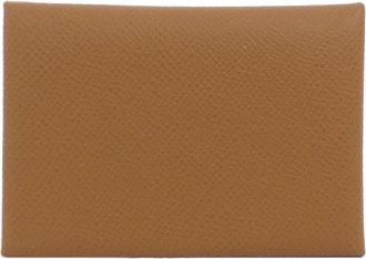 Herm&egrave;s Gold Vert Epsom Leather Coin Purse/Coin Case (Pre-Owned)