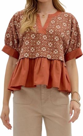 Entro Harvest Bloom Blouse In Multi