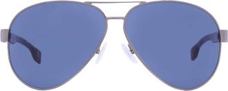 HUGO BOSS Blue Pilot Mens Sunglasses BOSS 1560/O/S 06LB/KU 63