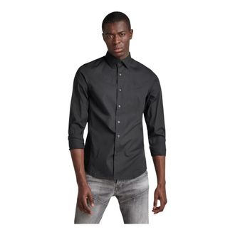 G-Star Dressed Super Slim Shirt - Heren - Casual Overhemden - Zwart - S - Katoen - Overhemden