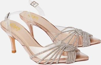 Dorothy Perkins Womens Dorothy Perkins Womens/Ladies Brooke Crystal Sling Back Court Shoes - Tan - Size: 5