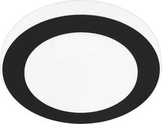 Eglo Carpi Led L&aacute;mpara De Techo 30cm Redonda, 3000k Blanco C&aacute;lido, Acero, Negro (33682) - Eglo