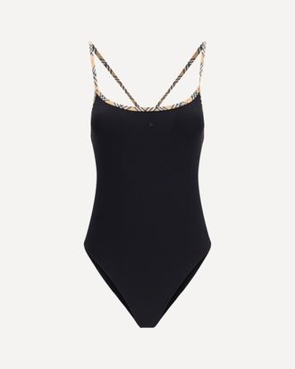 Burberry Check trim Swimsuit Female S