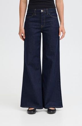 Ichi High Waist Wide Leg Jeans in Denim Auth Blue at Nordstrom Rack, Size 34
