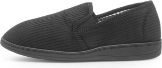 Jo & Joe Harry Mens Black Wider Fit Full Slipper - Size 12 UK - Black