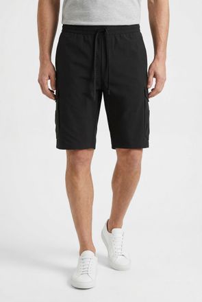 Boss Green by Hugo Boss Shorts BOSS GREEN S Urbanex-Cargo, Herren, Gr. 48, N-Gr, schwarz (schwarz001), Web, Obermaterial: 100% Elastomultiester, unifarben, regular fit, Hosen