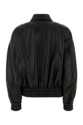 Jil Sander Womens Black Leather Jacket Giacche Pelle In