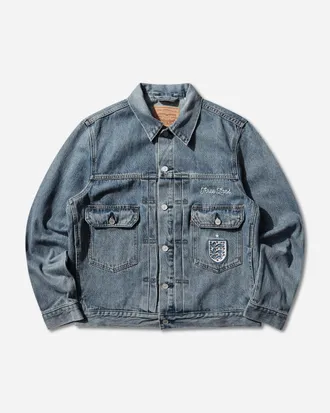 Levi's Men s England Football Type II Trucker Jacket Blue
