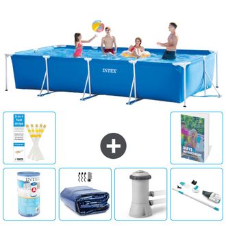 Intex Piscina Con Estructura Rectangular - 450x220x84 Cm - 7-piezas S27