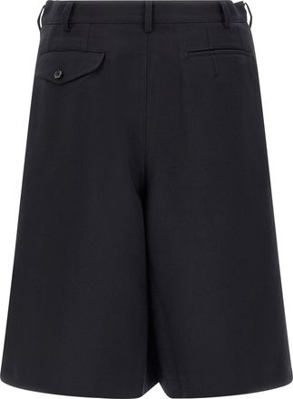 Comme Des Gar&ccedil;ons Mens Blue Polyester Bermuda Shorts