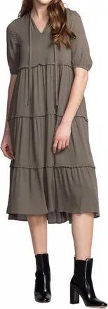 Pink Martini Zoey Midi Dress In Olive