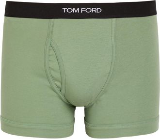 Tom Ford Stretch-cotton Boxer Briefs - Green - XL