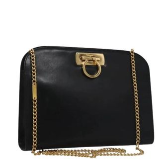Ferragamo Pre-owned Leren Schoudertas - Dames - Vintage Schoudertas - Zwart - ONE Size - Leer - Vintage