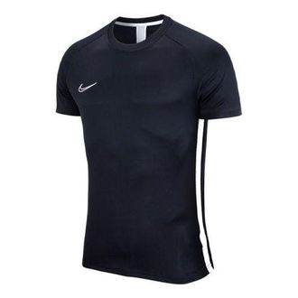 Nike Mens Nike DRI-FIT Solid Color Logo Sports Breathable Round Neck Short Sleeve Black T-Shirt DB6587-011