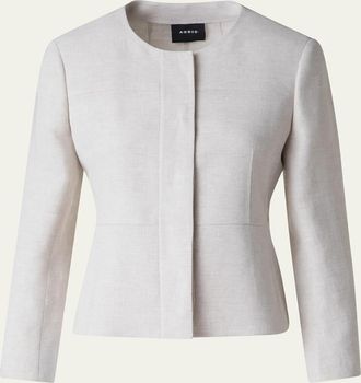 Akris Tina Double-Face Fitted Jacket