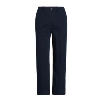 Ralph Lauren Broeken, Dames, Blauw, S, Katoen, Donkerblauwe katoenen broek