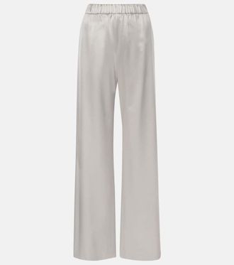 Valentino Silk satin wide-leg pants