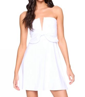 Susana Monaco V Wire Bow Flare Dress In Sugar