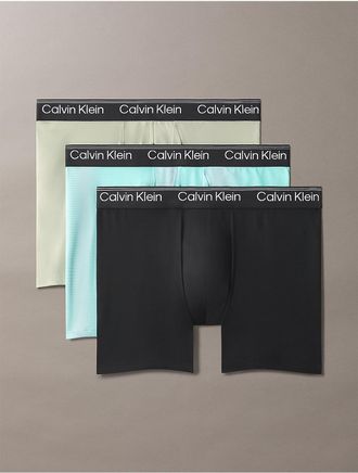 Calvin Klein Mens Micro Stretch 3-Pack Boxer Brief - Blue - XL