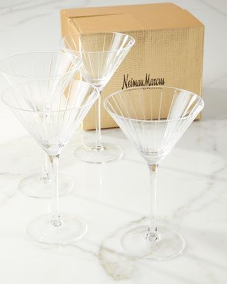 Neiman Marcus Cut Martini Glasses, Set of 4