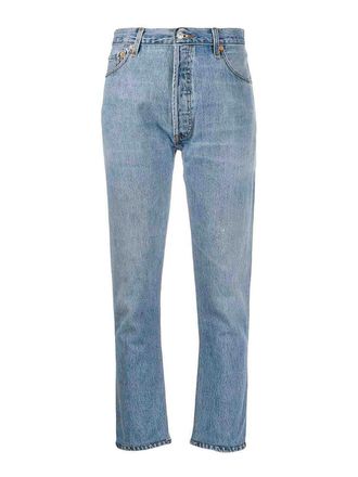 Re/Done High-Rise Cropped Jeans