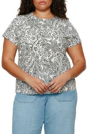 Sanctuary The Perfect T-Shirt in Echo Paisley White at Nordstrom Rack, Size 2X