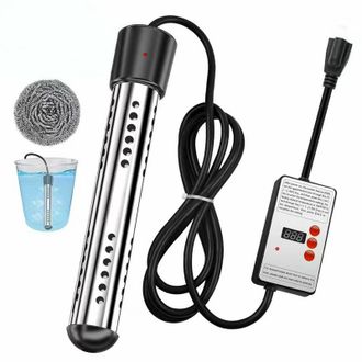 OEM Calentador De Agua El&eacute;ctrico Port&aacute;til De 3000 W En Acero Inoxidable 304 Con Cubierta Protectora Y Term&oacute;metro Lcd Para Piscinas Elevadas Y Baldes - Otr