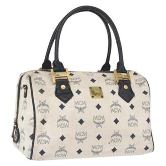 MCM Pre-owned Handbags, female, White, Size: ONE SIZE Pre-owned Hand Bag