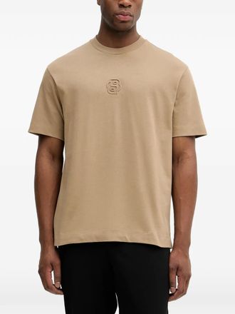 BOSS T-shirt met logo - Beige
