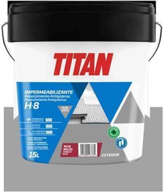 Titan Revestimiento Acrilico Antigoteras H8 Rojo 15l
