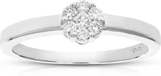 Vir Jewels 1/5 cttw Lab Grown Diamond Engagement Ring in Sterling Silver For Women