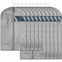 OEM Bolsas Antipolvo Para Ropa Zvd, Paquete De 10 Unidades, Fundas Protectoras Con Cremallera Para Chaquetas Y Abrigos, Color Gris - Crezuo