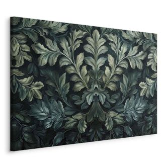 OEM Pintura - Hojas Victorianas Verde Oscuro: Composici&oacute;n Escult&oacute;rica Bot&aacute;nica / Hojas Victorianas En Verde Oscuro