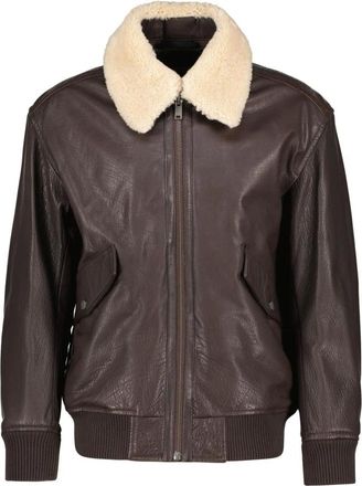 HUGO BOSS Giacca in Pelle Jopeak - - Jackets - Uomo - Marrone - XL