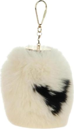 Louis Vuitton Pre-owned Fur Key Holder - Dames - Vintage Accessoires - Wit - ONE Size - Vintage